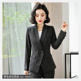 Women Autumn Uniform Designs Formal Style Office Lady Bussiness Attire Work Suit Autumn Workwear Two-Piece Set