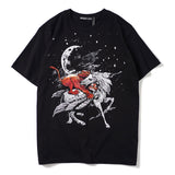 GVC T Shirt Lion & Tianma Pattern Pure Cotton Loose Short Sleeve Men