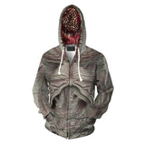 Stranger Things Hoodie Cannibal Flower 3D Sweater Zipper Cardigan Hooded Cospaly Peripheral Jacket