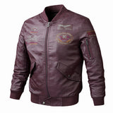 Graphic Leather Jacket Women Spring and Autumn Men's Leather Jacket Jacket Pu Casual Motorcycle Jacket Men