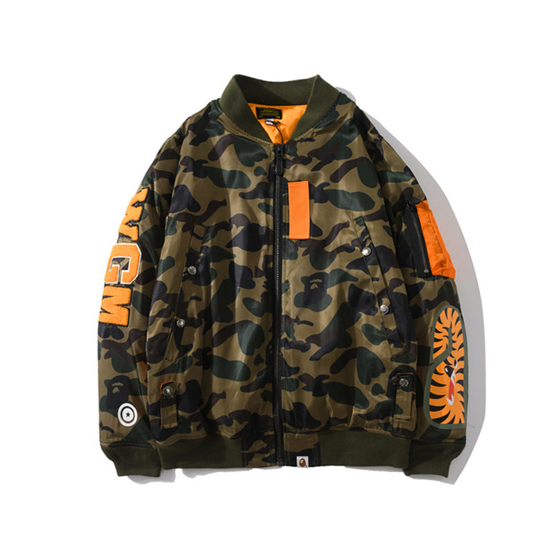 Bape Military Jacket Fall Winter Men Camouflage Coat Casual Baseball Uniform