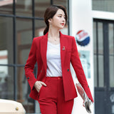 Women Autumn Uniform Designs Formal Style Office Lady Bussiness Attire Work Suit Suit