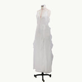 See through Wedding Dress Sexy Camisole Gown Split Dress