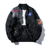 NASA Varsity Jacket Men's Hip Hop Street Air Force Pilot Jacket