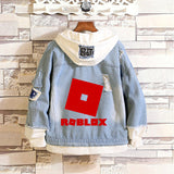 Comic Denim Jacket Spring and Autumn Men's and Women's Loose Casual Denim Jacket