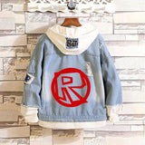 Comic Denim Jacket Spring and Autumn Men's and Women's Loose Casual Denim Jacket