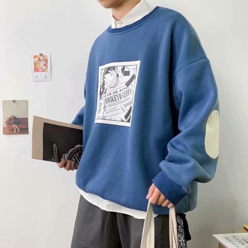 Men Sweatshirts Long-Sleeved T-shirt Men's Autumn and Winter Loose round Neck Sweater