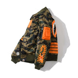 Bape Military Jacket Fall Winter Men Camouflage Coat Casual Baseball Uniform
