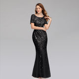 Daisy Buchanan Dress Spring Summer Slim-Fit Mesh Sequins Evening Dress