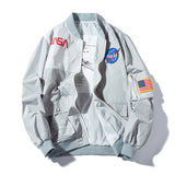 NASA Varsity Jacket Men's Hip Hop Street Air Force Pilot Jacket