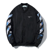 OW Classic Monet Oil Painting Graffiti Arrow Thickened Padded Coat Cotton Coat jacket