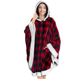 Hoodies Blankets Fall/Winter Women's Cloak Leopard Print Soft Cape Shawl