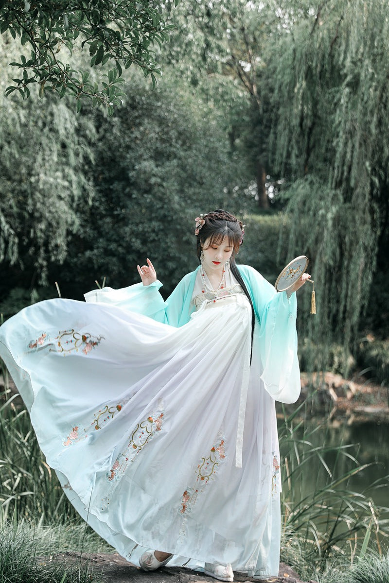 Chinese Traditional Dress Six-Meter Embroidered Daily Large Swing Dress