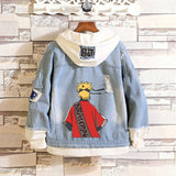 Comic Denim Jacket Men's and Women's Casual Loose Denim