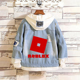 Comic Denim Jacket Spring and Autumn Men's and Women's Loose Casual Denim Jacket