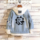 Comic Denim Jacket Spring and Autumn Men's and Women's Loose Casual Denim Jacket