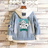 Comic Denim Jacket Basketball Men and Women Casual Baggy Fashion Top