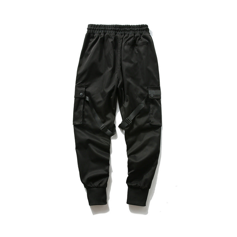 Man Fall Outfits Cargo Pants Function Multi-Pocket Overalls Men's Jogging Ankle Banded Pants