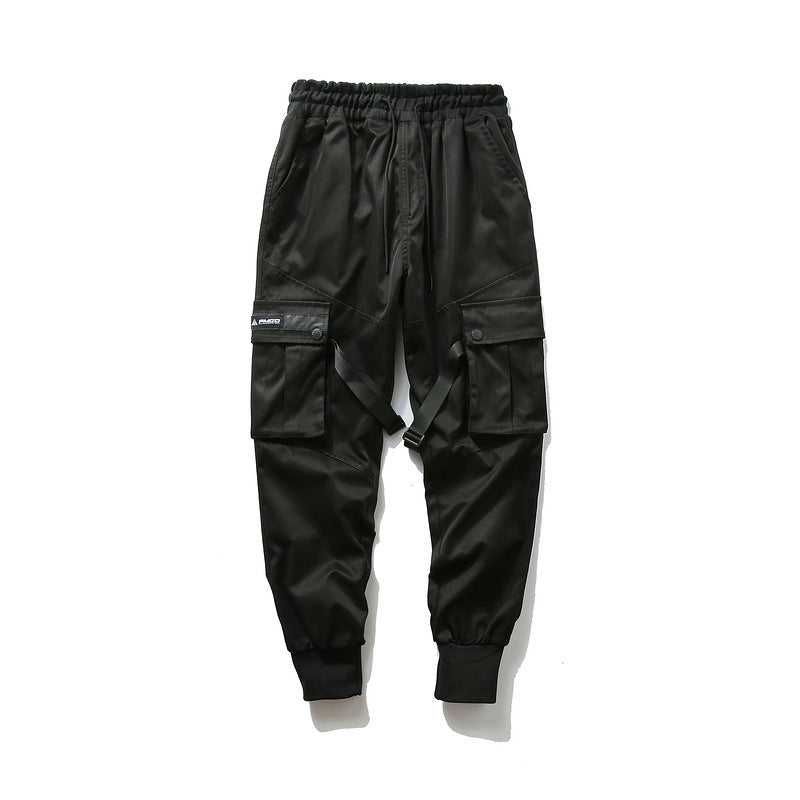 Man Fall Outfits Cargo Pants Function Multi-Pocket Overalls Men's Jogging Ankle Banded Pants