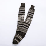Winter Chunky Cable Thick Knit Thigh High Socks Long Stockings Boot Long Tube Thickened Bunching Socks Woolen Yarn Socks