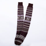 Winter Chunky Cable Thick Knit Thigh High Socks Long Stockings Boot Long Tube Thickened Bunching Socks Woolen Yarn Socks