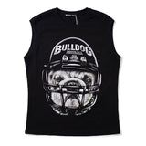 GVC Vest Helmet Bulldog Pattern Cotton Loose Vest Men