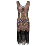 1920S Dress Vintage Dress Handmade Beaded Sequined Tassel Evening Gown