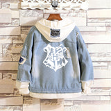 Comic Denim Jacket Spring and Autumn Men's and Women's Casual Denim Coat Clothes