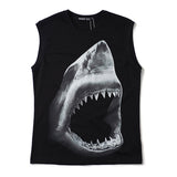 GVC Vest Shark Pattern Cotton Loose Vest Men