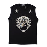 GVC Vest Personalized Fashion Pattern Cotton Loose Vest for Men