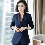 Women Autumn Uniform Designs Formal Style Office Lady Bussiness Attire Work Suit Coat Suit Formal Wear