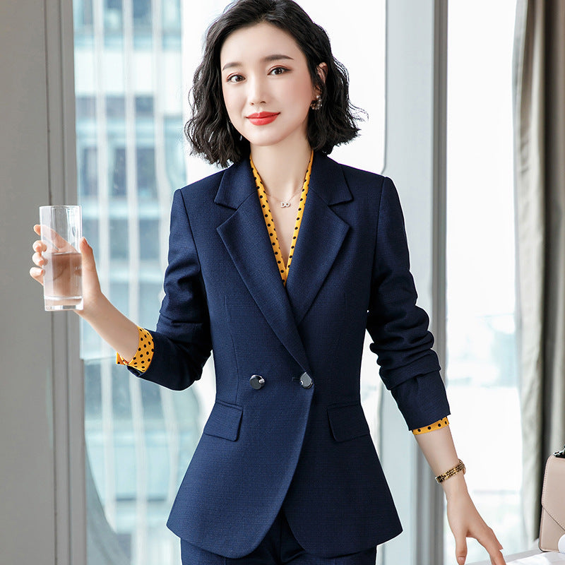 Women Autumn Uniform Designs Formal Style Office Lady Bussiness Attire Work Suit Coat Suit Formal Wear