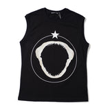 GVC Vest Shark Pattern Cotton Loose Vest Men