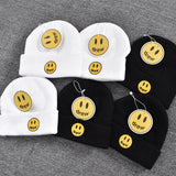 Drew House High Street Drew Biber Same Style Pigsty Embroidered Smiley Grimace Woolen Cap Knitted Hat Beanie Hat Ins Fire