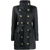 Leather Biker Coat Golden Leather Jacket Women Pu Jackets Autumn and Winter Double Breasted Stand Collar Genuine Leather Coat