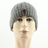 Men Winter Hats Autumn and Winter Knitted Hat Men's and Women's Five-Pointed Star Warm Men's