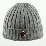 Men Winter Hats Autumn and Winter Knitted Hat Men's and Women's Five-Pointed Star Warm Men's