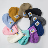 Toboggan Hat Woolen Cap Men's and Women's Autumn and Winter Casual Knitted Hat Warm Hat