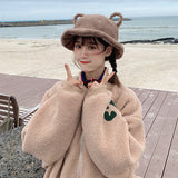 Leopard Fur Hat Thickened Bucket Hat