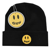 Drew House High Street Drew Biber Same Style Pigsty Embroidered Smiley Grimace Woolen Cap Knitted Hat Beanie Hat Ins Fire