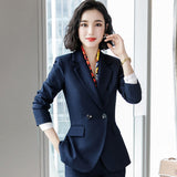Women Autumn Uniform Designs Formal Style Office Lady Bussiness Attire Work Suit Coat Suit Formal Wear