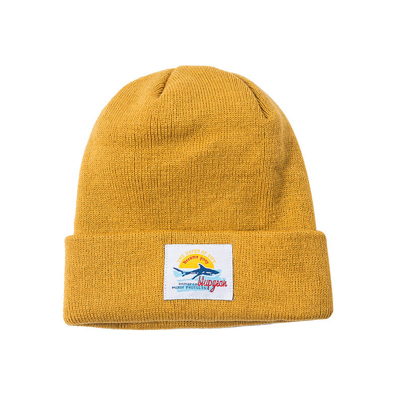 Toboggan Hat Woolen Cap Men's and Women's Autumn and Winter Casual Knitted Hat Warm Hat