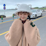 Leopard Fur Hat Thickened Bucket Hat