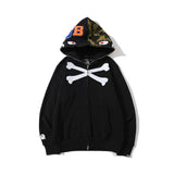 Bape Military Hoodie Joint Hooded Cardigan Men'S Women'S Pullover Coat