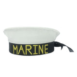Sailor Hat Beanie Navy Hat Streamer Embroidered Sailor Hat Marine Captain Hat