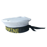 Sailor Hat Beanie Navy Hat Streamer Embroidered Sailor Hat Marine Captain Hat