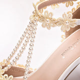 Nude Heels for Wedding Sandals Buckle Strap Shoes High Heel Sandals