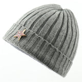Men Winter Hats Autumn and Winter Knitted Hat Men's and Women's Five-Pointed Star Warm Men's