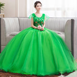 Women's Evening Dress Ball Gown Princess Quinceanera Wedding Dresses Dress Performance Tulle Tutu Dress Chorus Performance Dress Female
