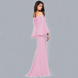 Formal Dresses & Gowns Evening Long Dress Sexy off-Neck Split Women's Dress